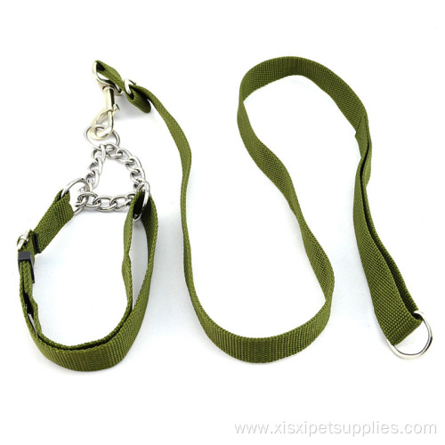 Luxury Silkscreen Logo Dog Collar And Leash Set